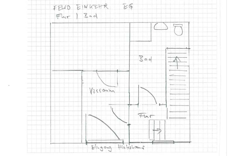 Ferienwohnung „Einkehr“ - Grundriss Erdgeschoss