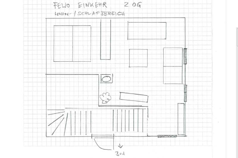 Ferienwohnung „Einkehr“ - Grundriss 2. Obergeschoss